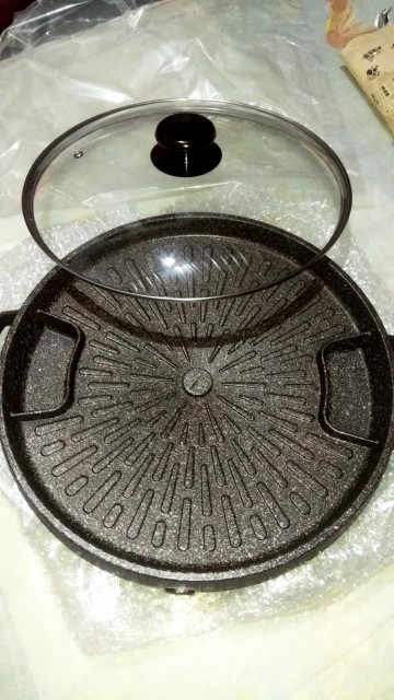 Bulgogi Pan 32cm All New Alat Panggangan Bbq Plus Tutup Kaca