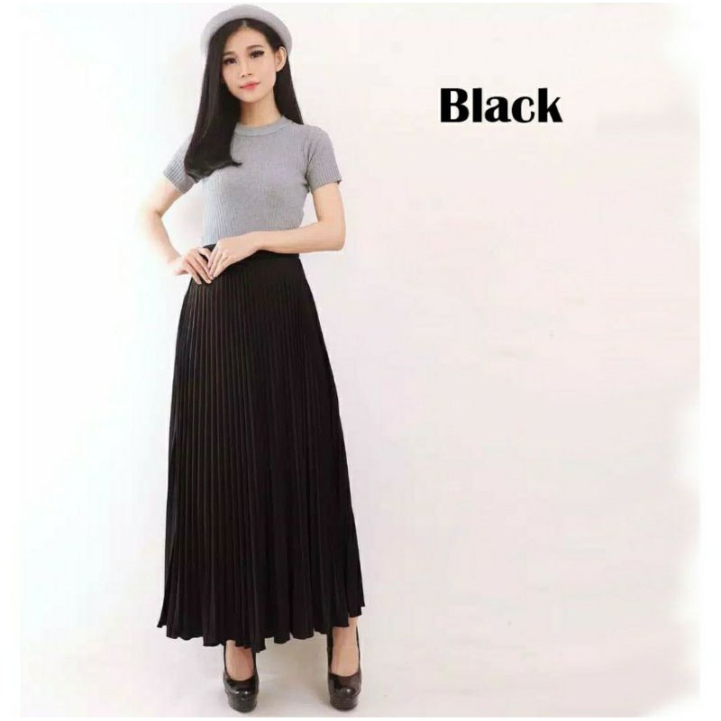 ROK PLISKET PREMIUM/ROK PANJANG MUSLIM/ROK MAYUNG BAHAN HYGET PREMIUM