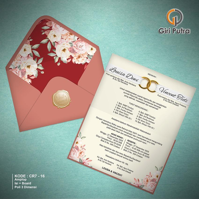 New Undangan Pernikahan / UND. CR7 - 16 / Undangan Hard Cover Berkualitas
