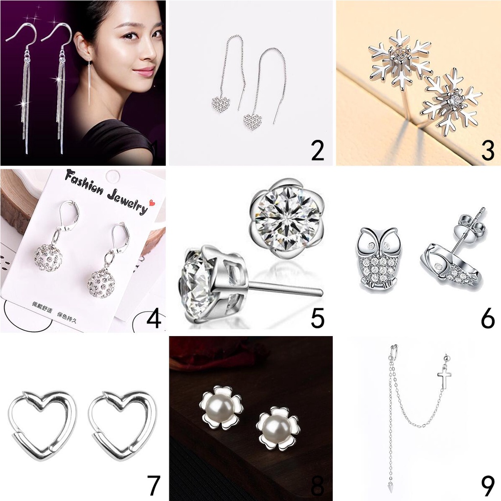 925 anting-anting perak murni, Busana sederhana, Anting-Anting wanita, Perhiasan Fashion Korea, Aksesoris telinga ED004