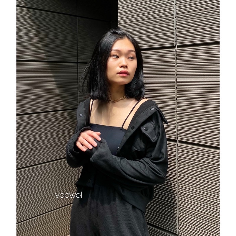 Nicole Jaket / Jaket Wanita/ Jaket Oversize/ Jaket Premium Fleece-Black