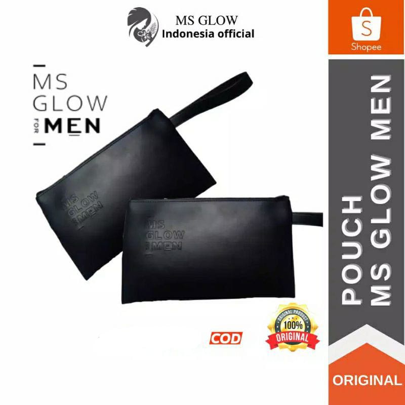 Pouch Ms Glow Abu-Abu &amp; Tote Bag / Tas Skincare / Pouch Ms Glow