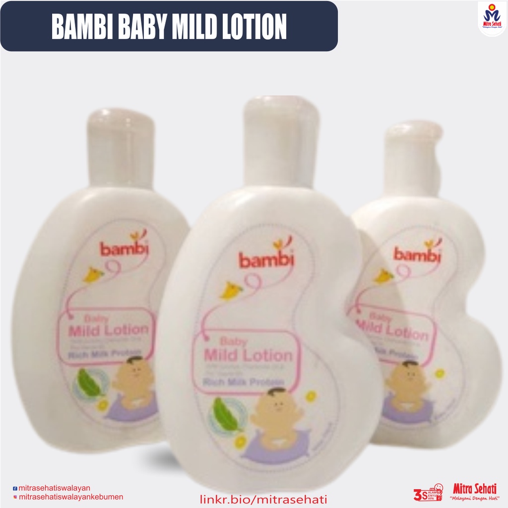 Jual BAMBI BABY MILD LOTION 100mL [MITRA SEHATI SWALAYAN] / MILD LOTION ...