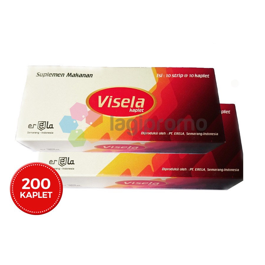 Erela Visela 100 Kaplet Vitamin B6 B12 Suplemen Asam Folat Ibu Hamil dan Lansia Antivirus 2 Box