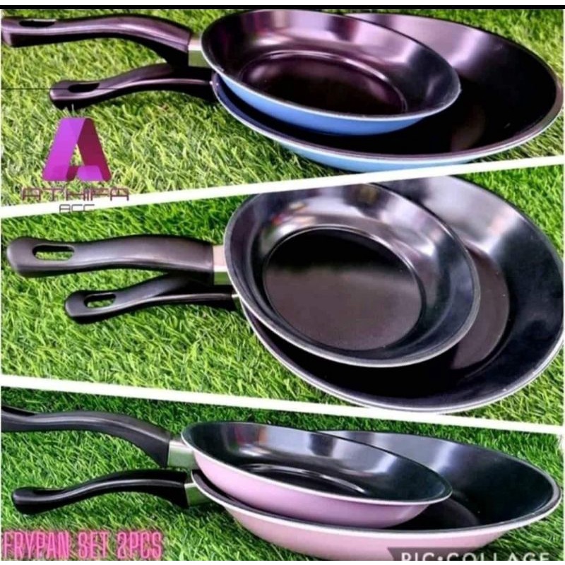 (COD)Frypan Import Set Warna 2in 1/Teflon Set Warna