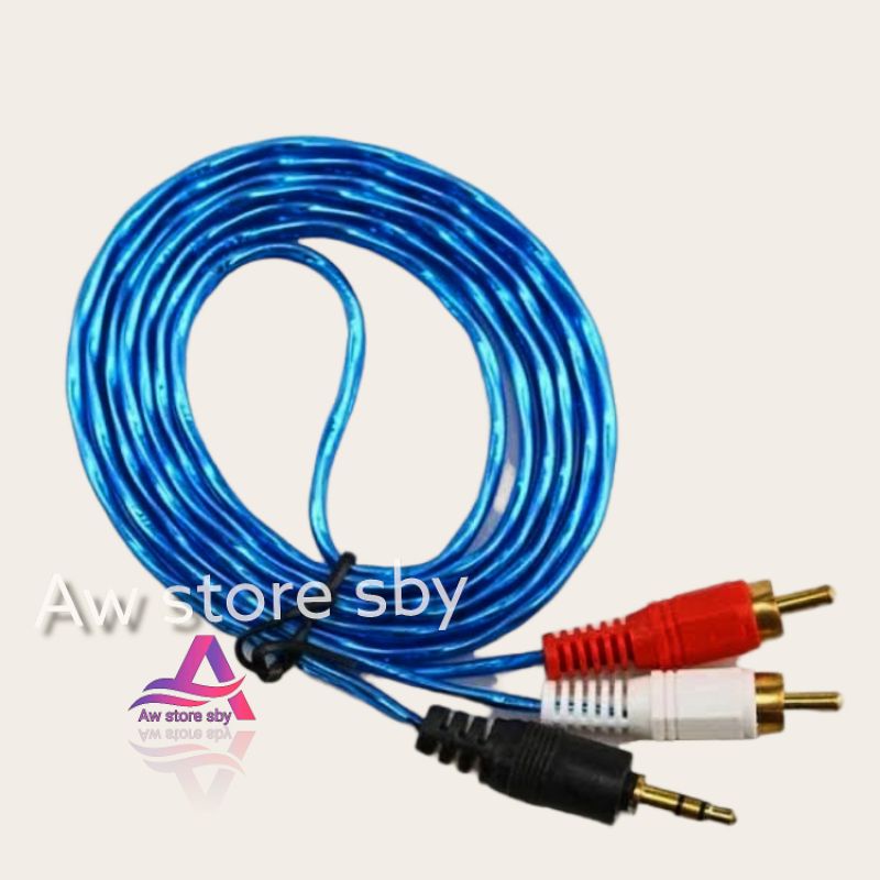 KABEL AUDIO PANJANG 1,5 meter KABEL AUX RCA 2in1
