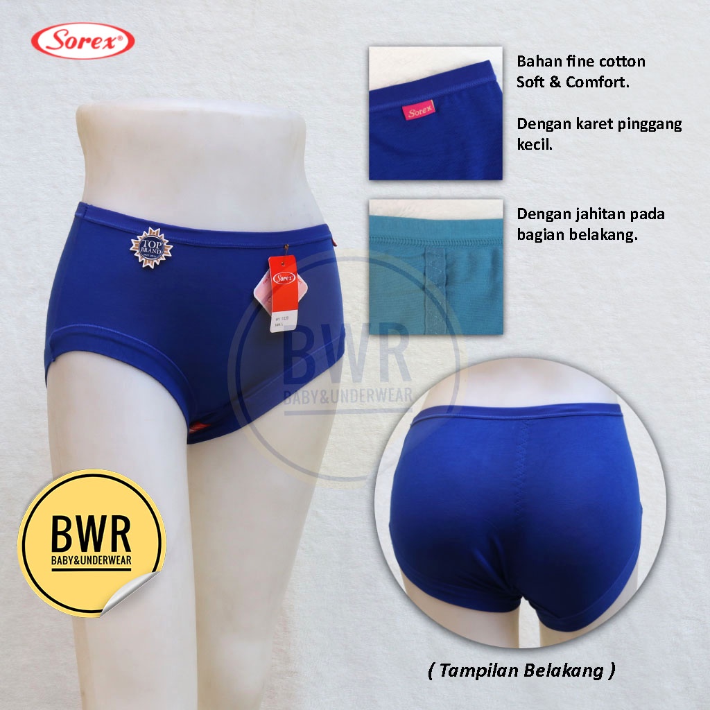 CD Sorex 1233 Celana Dalam Wanita [ VI O5/R5 ] Karet Pinggang Fine &amp; Comfort - Bwr Satuan