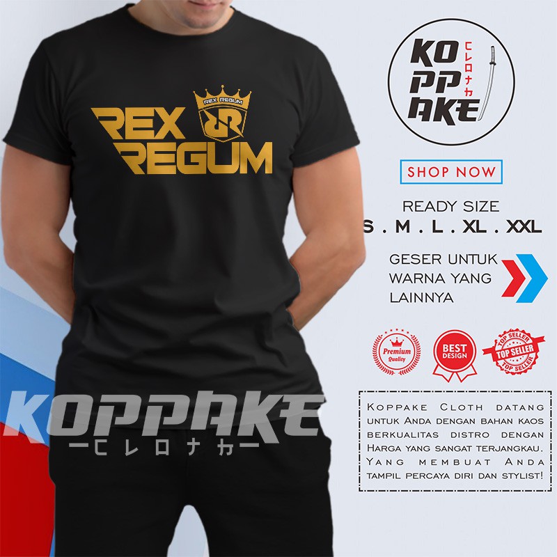 Kaos Distro RRQ REX Regum Qeon Logo Kaos Game