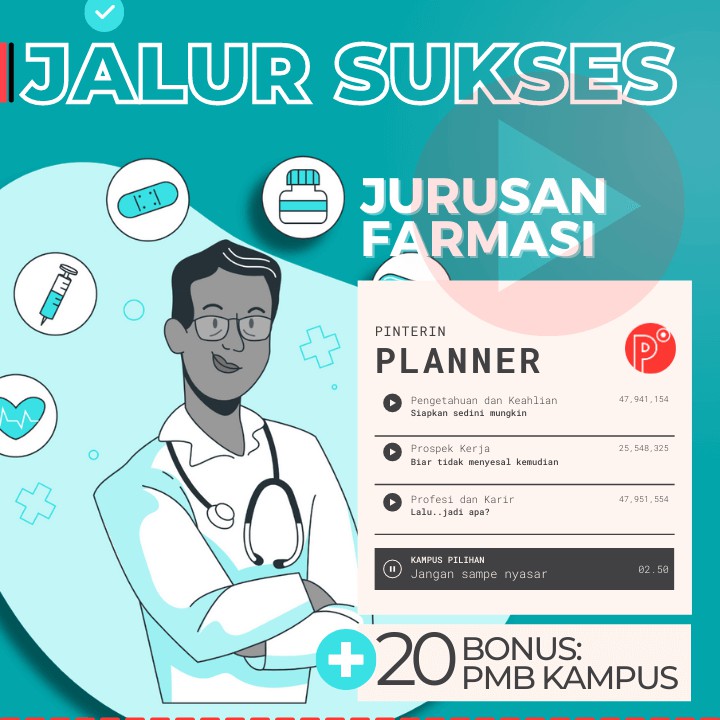 

Daily Planner Kuliah Jurusan Farmasi | Jalur Test SNMPTN-SBMPTN-UTBK Weekly Binder Loose leaf B5