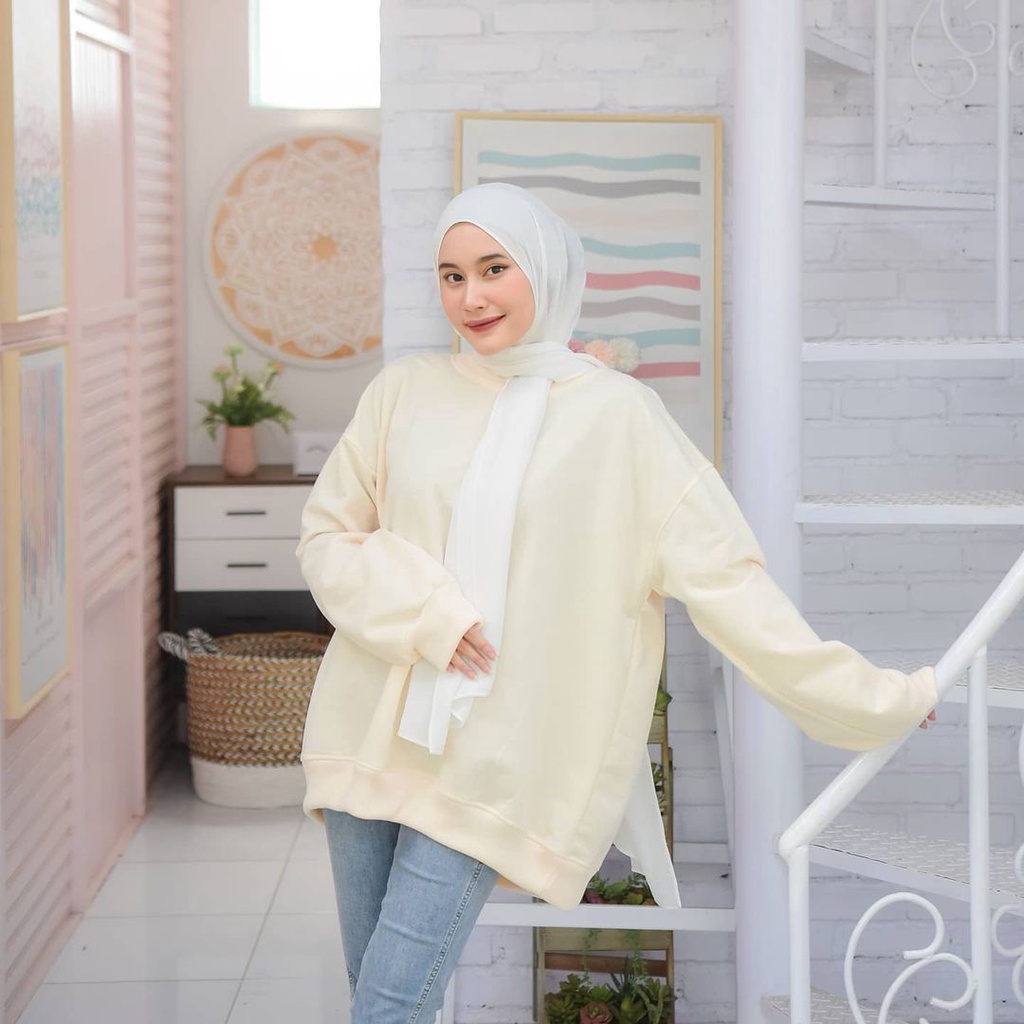 JUMBO Size BASIC SWEATER || CRAWNECK Sweatshirt Zumbo Size XXl PRIA WANITA