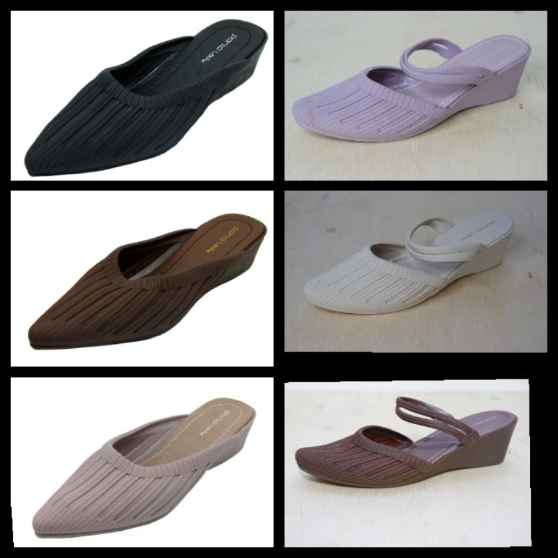 Sandal Jelly wedges wanita tinggi  porto lady BAT termurah pilih warna suka suka