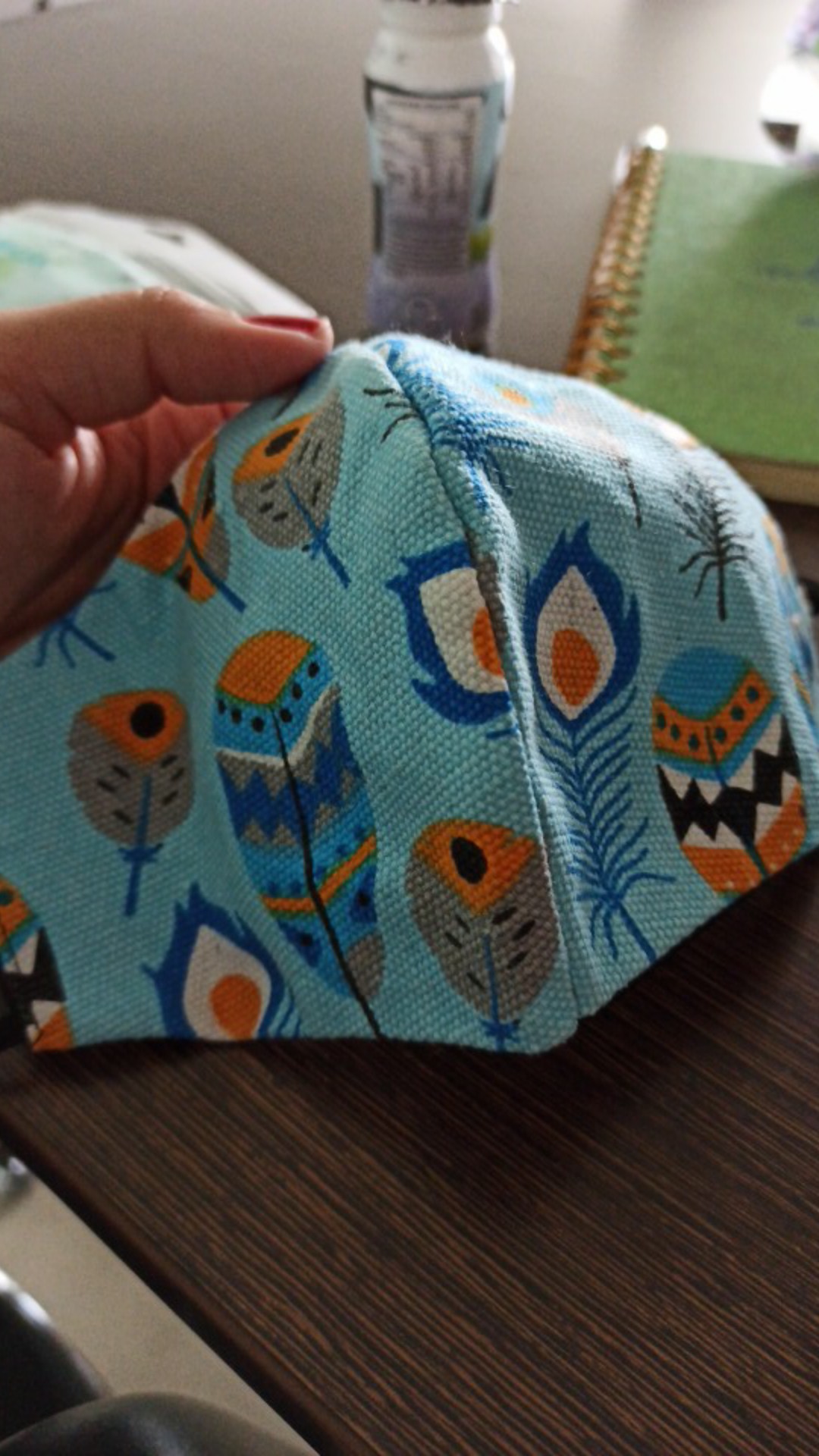 Masker Kain Motif Floral Tropical Adenia Daun Bunga Monstera Palem Palm 2 Lapis Kanvas Mask