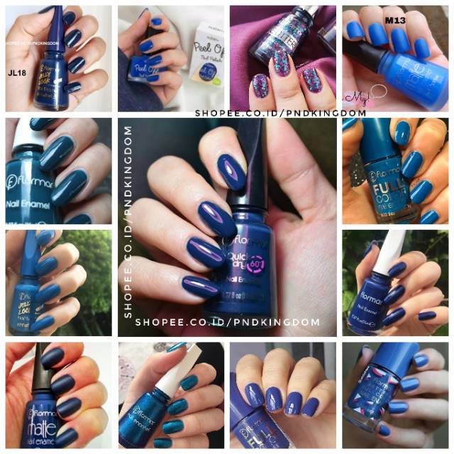 NAVY / DARK BLUE ~ Kutek Biru Tua / Kutek Halal / Cat Kuku / Kutek Peel Off Nail Polish