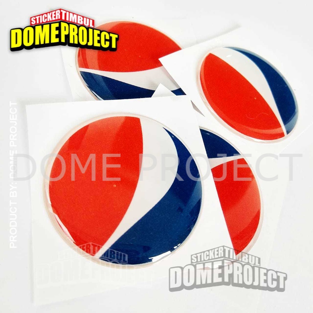 STIKER MOTOR EMBLEM PEPSI STIKER MOBIL/MOTOR RESIN TIMBUL LENTUR