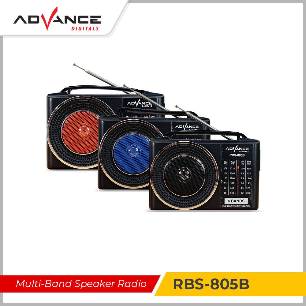 【READY STOCK】 Advance Radio FM, AM, SW1, SW2 (4 Band radio) RBS-805B