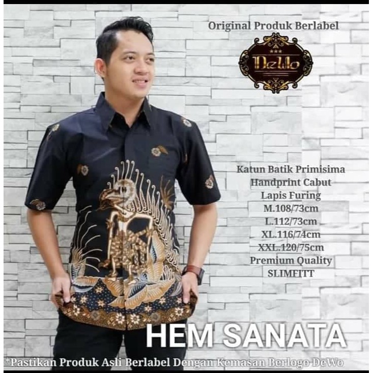 Kemeja Batik Hem Sanata by DeWo