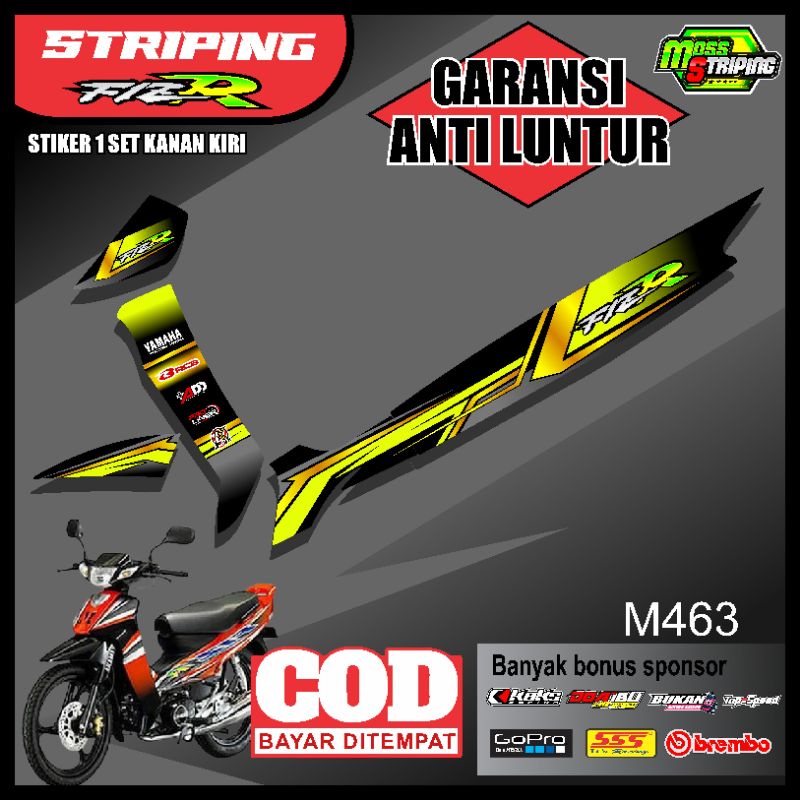 MOS STRIPING M463 Moss Striping Fizr FIZR _ Stiker Setiker Sticker list variasi aksesoris motor Yama