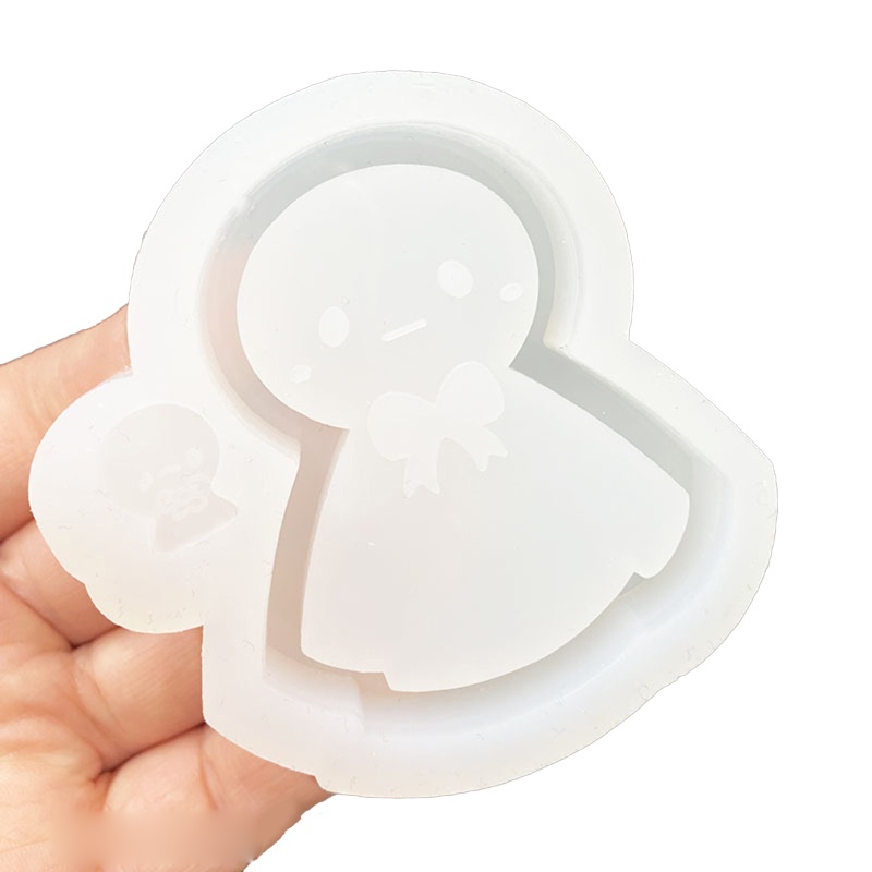 Siy Cetakan Kristal Epoxy Quicksand Bahan Silikon Bentuk Hewan Lucu Untuk Diy Craft / Gantungan Kunci