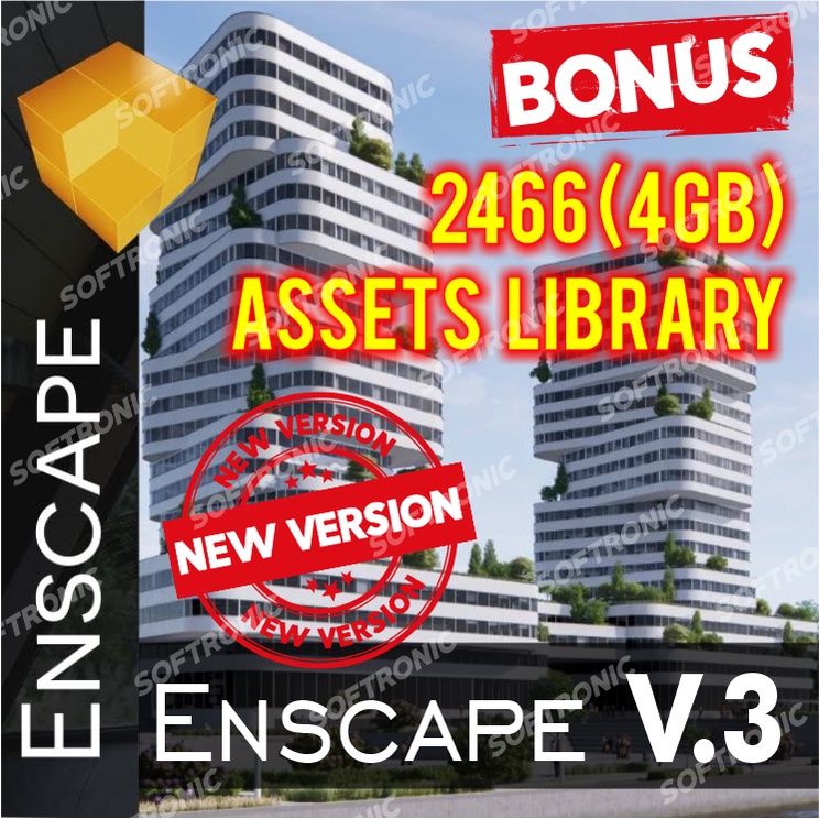 Jual Enscape 3D V.3 Enscape 3 For Win 64 Bit + Assets Library Indonesia ...