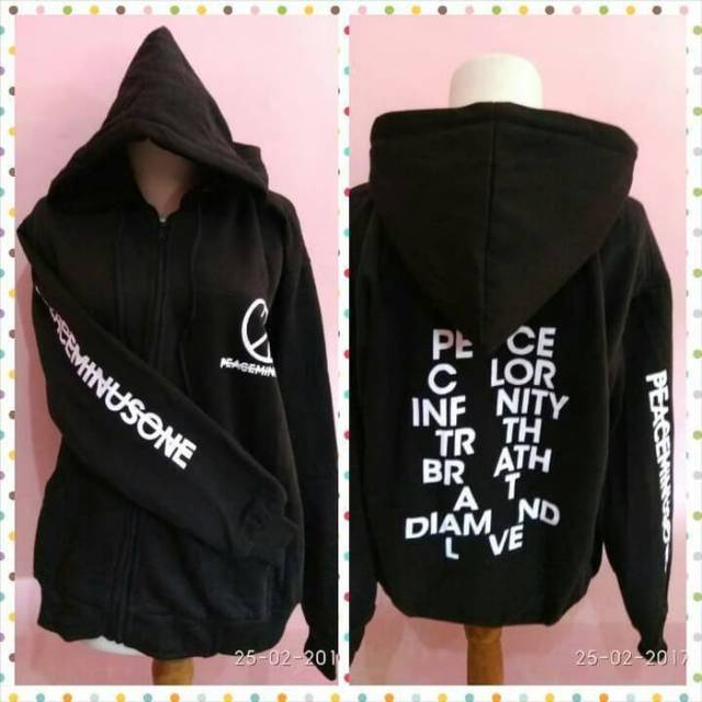 JAKET HOODIE ZIPPER BIGBANG GDRAGON PEACEMINUSONE KPOP PREMIUM