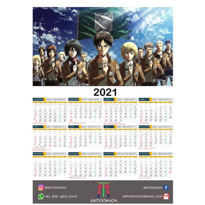 

CUSTOM KALENDER DINDING ANIME 2022