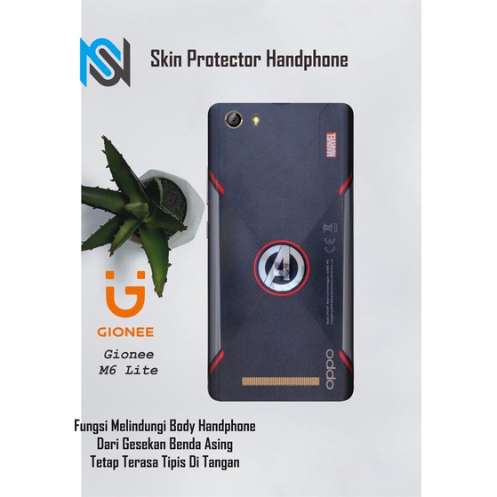 Isi 2pcs Garskin Hp Gionee M6 Lite Motif ave - Free Custom Motif