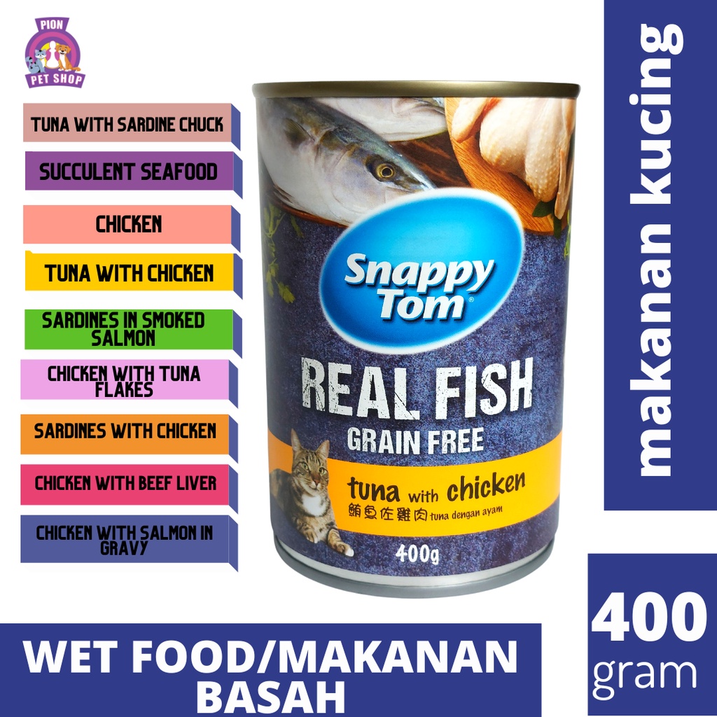 Snappy Tom Makanan Kucing / Kaleng 400 gram / Wet Food