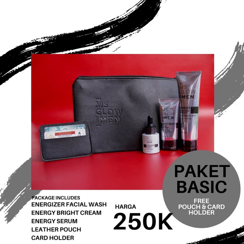 3 paket basic pouch only + 1 facial wash