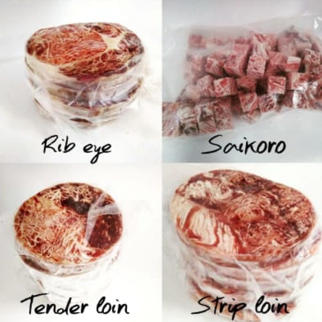 

RIB EYE, TENDERLOIN, STRIP LOIN (DAGING STEAK)
