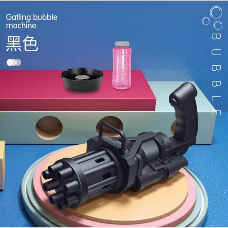 MAINAN PISTOL BUBBLE/BUBBLE GUN TEMBAKAN BUBBLE/PISTOL GELUMBUNG AUTOMATIC/PISTOL BUBBLE GATLING