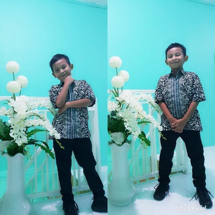 Kemeja Batik Anak Motif Kebaya