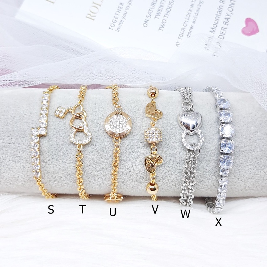 Gelang Xuping Gold Lapis Emas 18k Rantai Kecil Motif Sisik - BB096