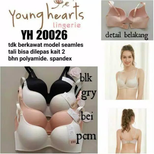 BARU / 32b 32c 34b 34c 36b SALE BRA Younghearts TANPA KAWAT - BERKUALITAS