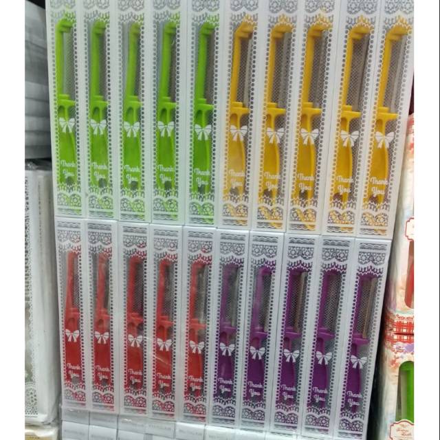 (100pcs) SOUVENIR PISAU BUAH KEMAS MIKA MOTIF - SOUVENIR PENGUPAS BUAH - SOUVENIR PISAU - SOUVENIR