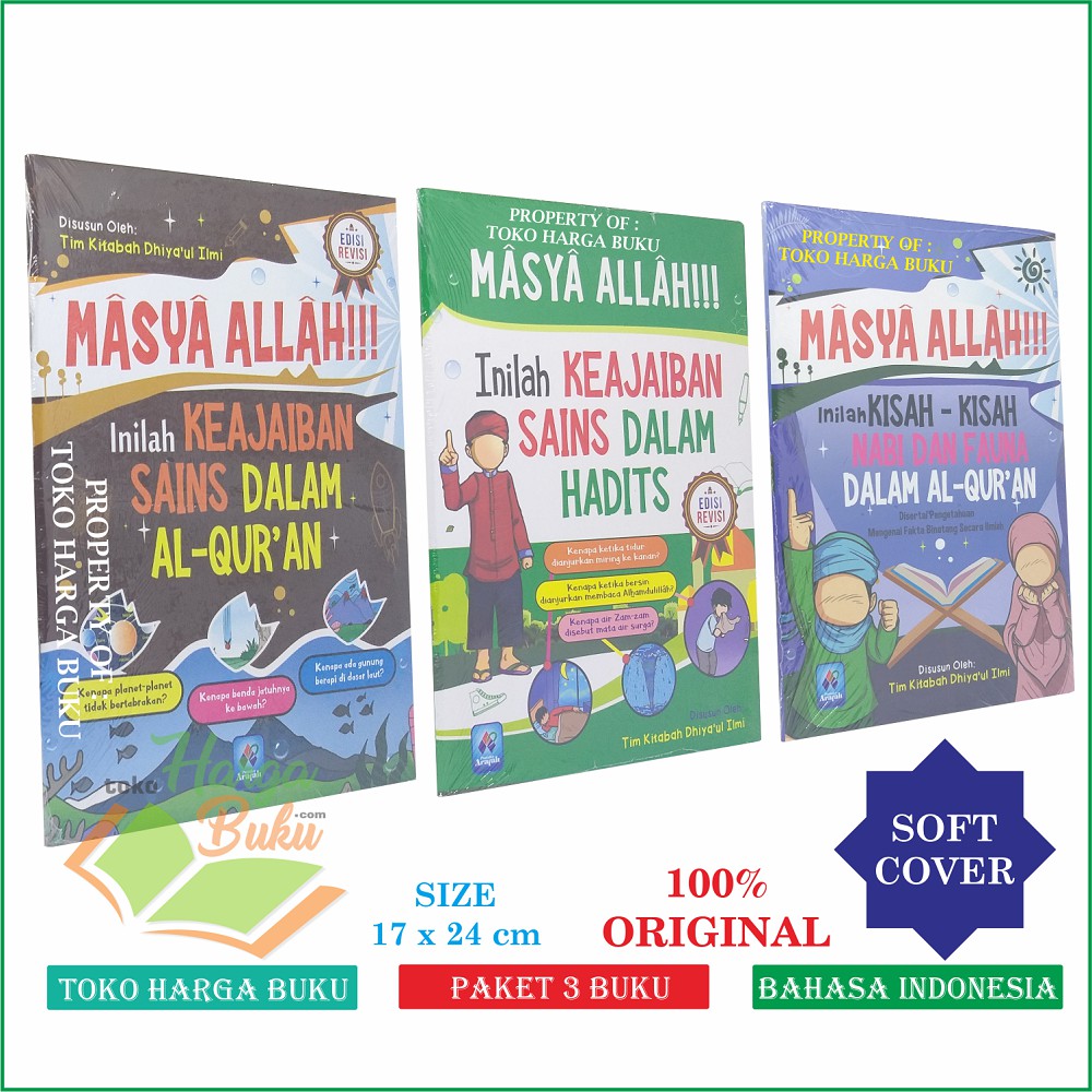 Foto Paket 3 Buku Masya Allah Inilah Keajaiban Sains dalam Al-Quran Hadits dan Kisah-Kisah Nabi dan Fauna