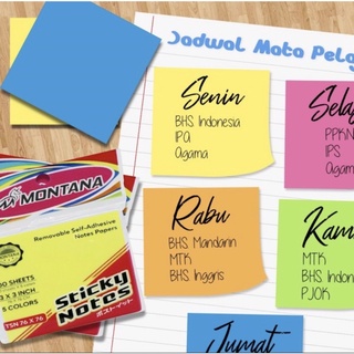 Jual KERTAS MEMO STICKER isi 100 lembar 5 WARNA / STICKY NOTES | Shopee ...