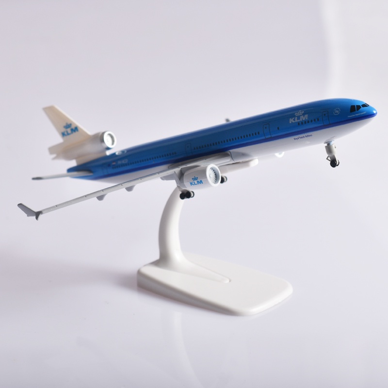 Klm MD11 Miniatur Diecast Pesawat Terbang Royal Dutch Bahan Metal Untuk Koleksi