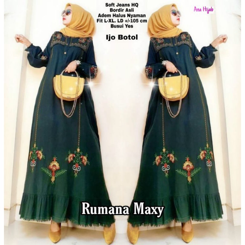 gamis jeans ld105 RUMANA MAXY