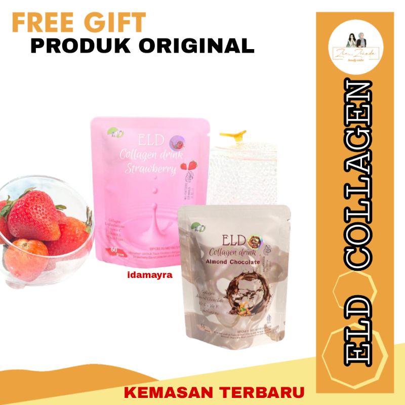 ELD COLLAGEN DRINK STRAWBERRY | COLLAGEN ELD | KEMASAN BARU ELD | ELD COLLAGEN