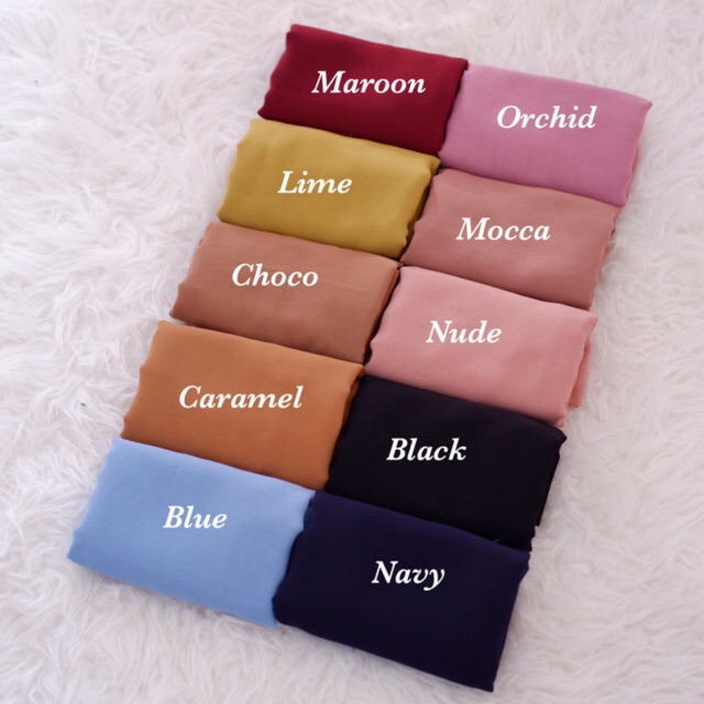 Bella Square / Plain Hijab / Poton Segiempat / Daily Hijab / Polycotton