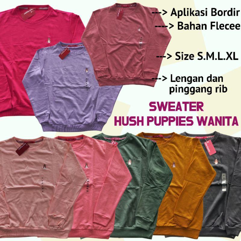 Sweater Hush Puppies  Sweater Hush Puppies Cewek Atasan Hush Puppies Sweater Branded