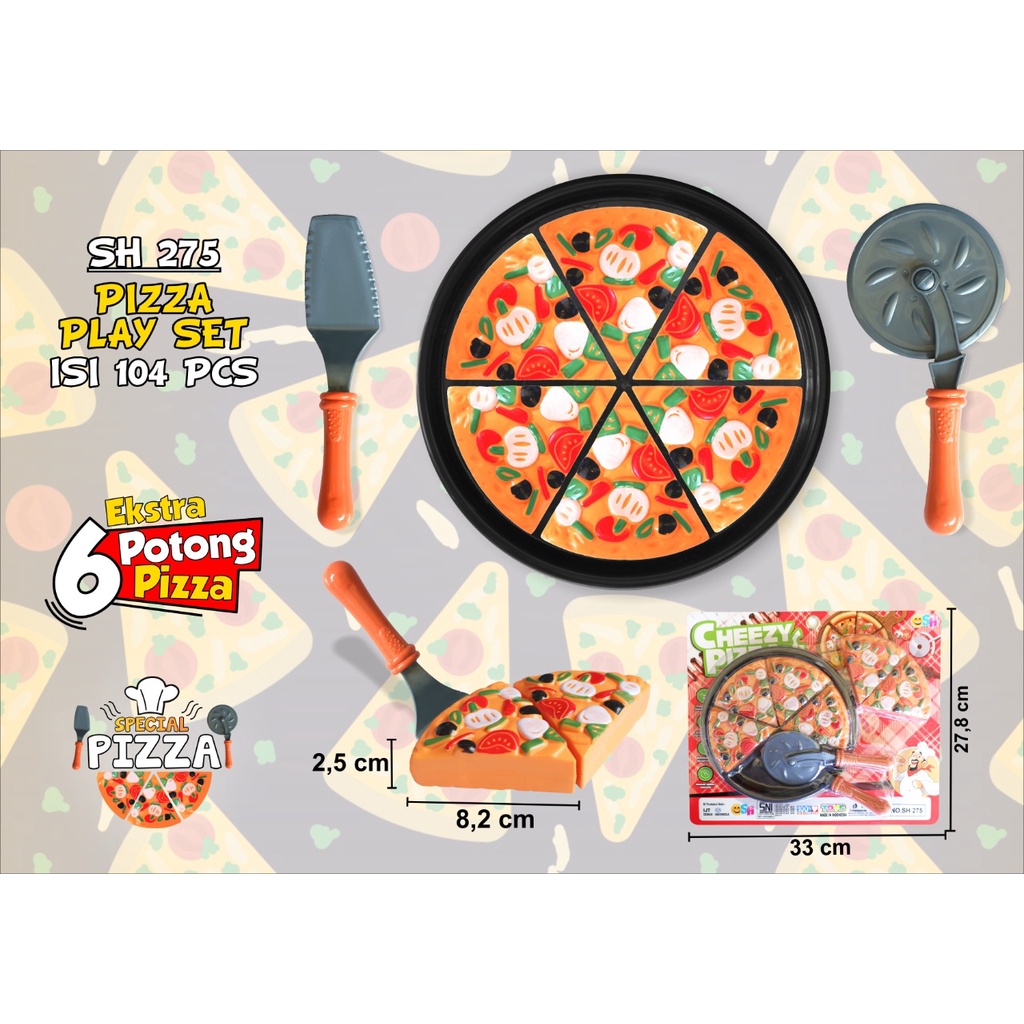 SH 275 - Mainan Belajar Masak Masakan Pizza Play Set SH275