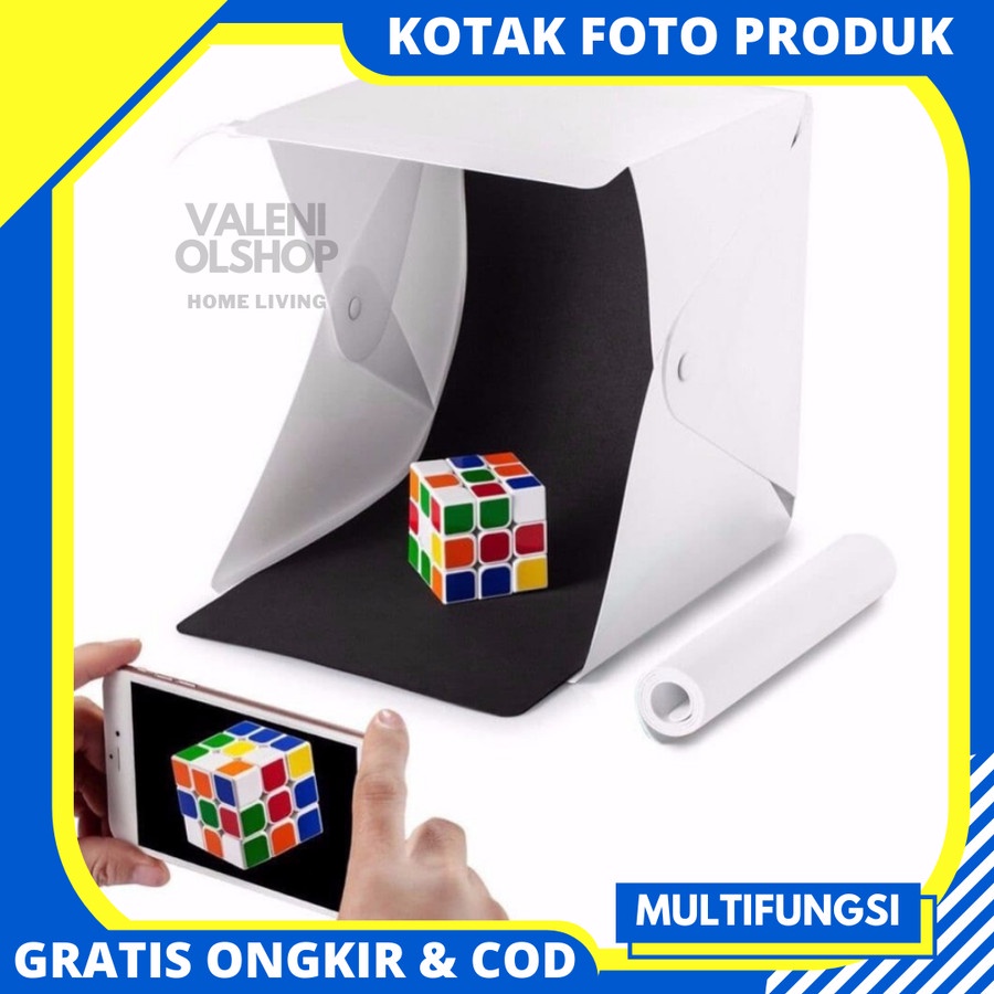 Mini Photo Studio Box Mini Portable Lampu LED foto produk kotak lipat Tempat foto studio poto mini