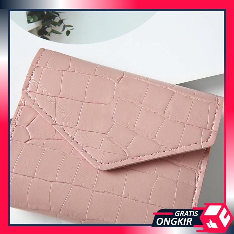 Gratis Ongkir - D5149 Dompet Lipat Kulit Buaya / Dompet Wanita Import / Wallet / Dompet Mini Wanita