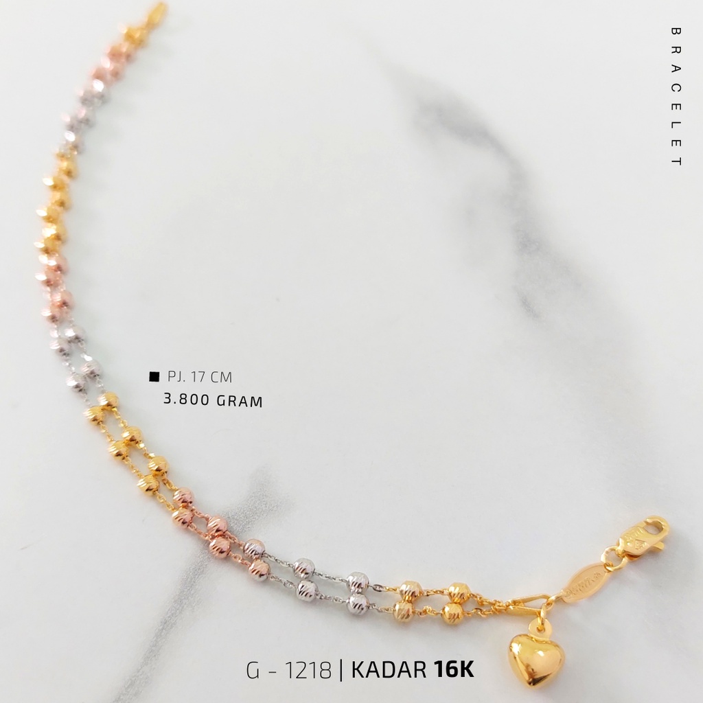 GELANG JEDAR 3 WARNA 2 LAYER FASHION WANITA