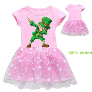 St Patricks Day Short Sleeves Dresses For Girls Pleated Skirt - black pleated skirt roblox id