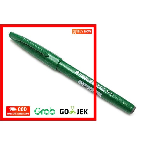 

(BISA COD) Pentel Touch Brush Sign Pen - Green