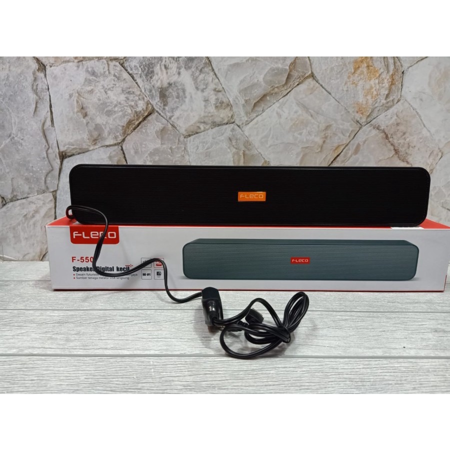 COD Speaker Soundbar Komputer/Laptop / PC / Gaming Super Bass Portable, Power Full Mini Soundbar Fleco F-550