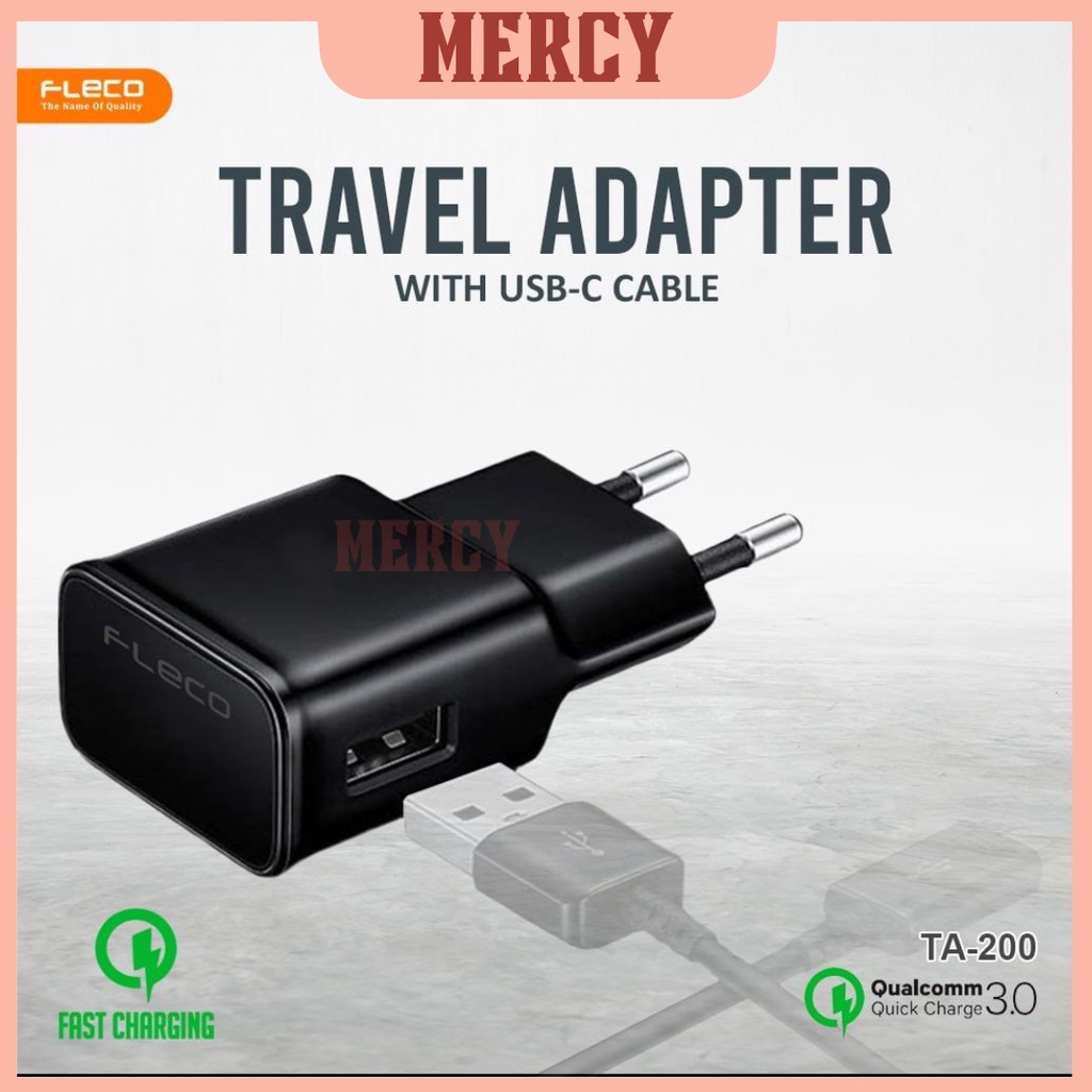 Adaptor Charger Kabel Micro TA-200 Single USB Port 3A Fast Charging QC 3.0A Cas OPPO Xiaomi Redmi Vivo