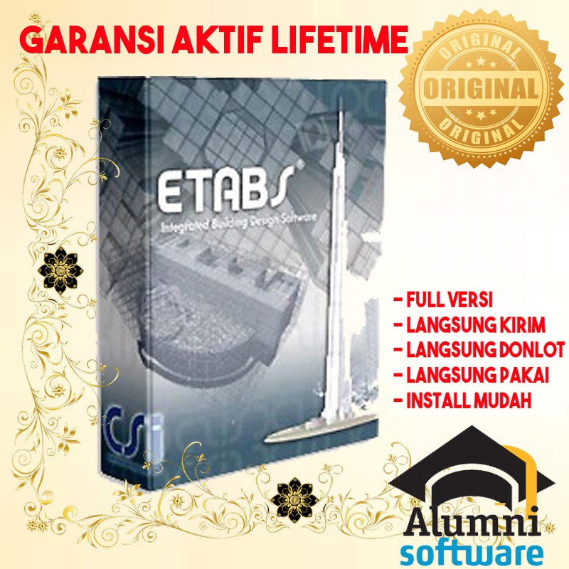 [FULL VERSION] CSI ETABS 2016 v16 LIFETIME SOFTWARE - GARANSI AKTIVASI